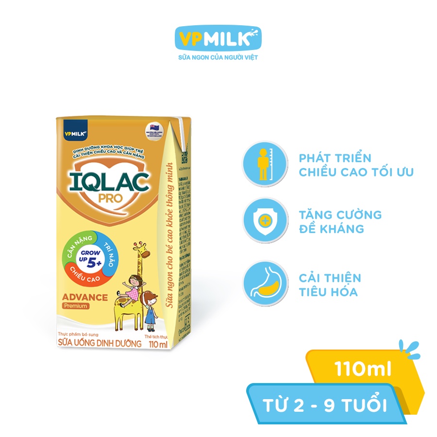 Sữa bột pha sẵn VPMilk IQLac Pro Advance Premium hộp 110ml