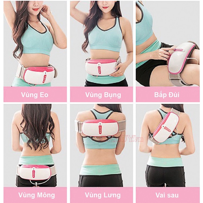 Đai Matxa Giảm Mỡ Bụng Và Toàn Thân Nikio NK-169 Tích Hợp 3in1 Rung Lắc, Xoay 360 độ, Nhiệt Đèn Hồng Ngoại - Vàng Gold