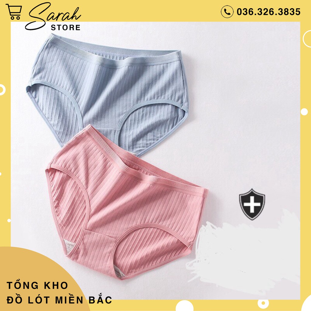 Quần Lót Cotton Tăm Gân Sọc Bản To Xuất Nhật