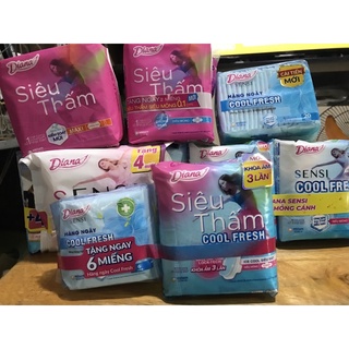 Băng Vệ sinh Diana Sensi Cool Fresh, Siêu mỏng cánh, Không cánh dày, Sensi Hàng ngày