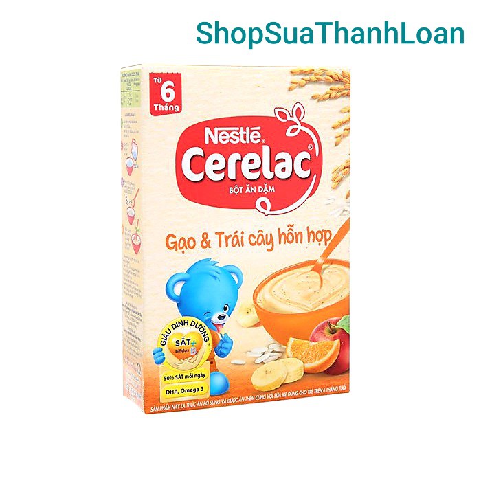 [HSD T3-2022] Bột Ăn Dặm Nestlé Cerelac Gạo và Trái Cây Hỗn Hợp Từ 6 Tháng 200g