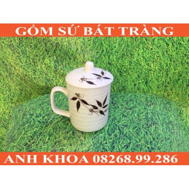 Cốc dáng trụ 450ml Bát Tràng - Gốm sứ Bát Tràng Anh Khoa