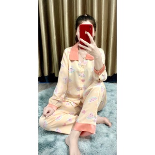 Đồ bộ ngủ pijama lụa dài tay 02