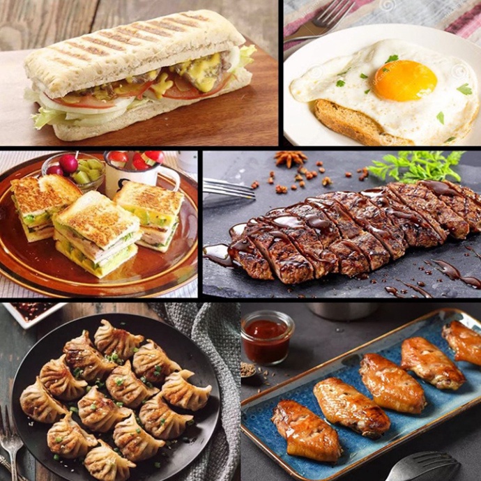 Máy nướng bánh mì, nướng thịt bản rộng Sokany đôi
