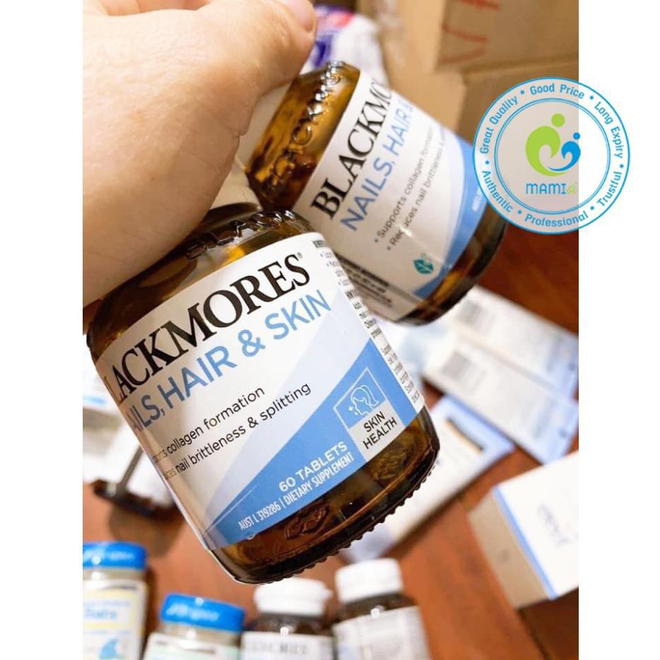 Viên uống  giúp đẹp da, móng chắc khỏe và tóc bóng mượt cho phụ nữ từ 18 tuổi Blackmores Nails, Hair and Skin, Úc