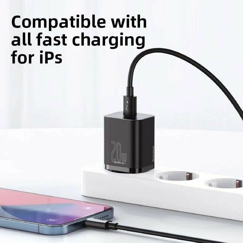 Bộ-Củ-Cáp Sạc Nhanh Iphone 20W Chính Hãng Baseus hỗ trợ tất cả các dòng iphone