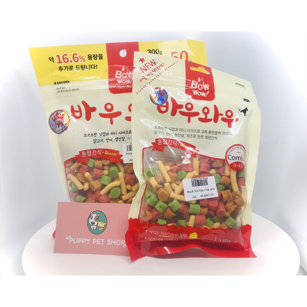 Snack bánh thưởng cho chó hỗn hợp BOWWOW_NHẬP KHẨU TỪ HÀN QUỐC