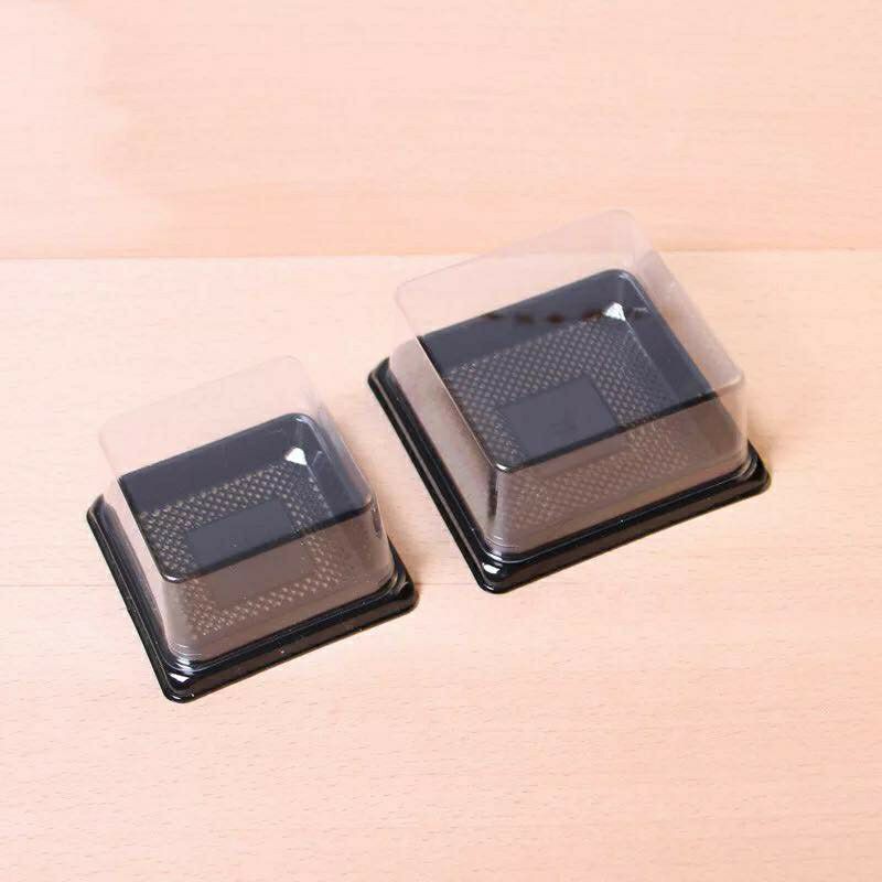 Set 50 Hộp PET vuông loại tốt XY65s đựng bánh trung thu 50-75g