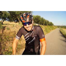 Áo đạp xe ngắn tay Monton colore piogia black