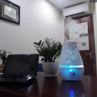 Máy Phun Sương Tạo Ẩm Hồ Điệp Dung Tích Siêu Lớn, Làm Mát, Đèn Led 7 Màu, Tự Tắt Khi Hết Nước