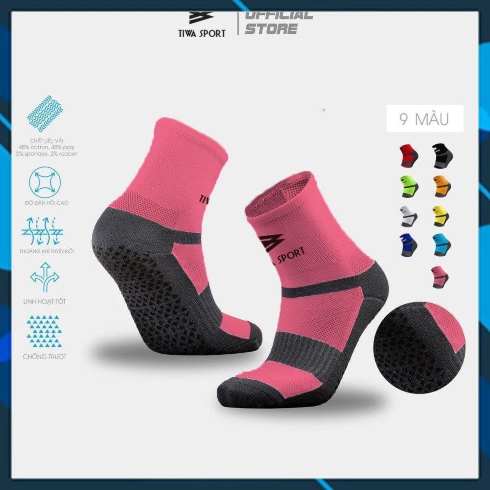 Tất đá bóng có cao su chống trượt, vớ đá banh chống trơn TIWA Dùng cho thể thao hàng chính hãng cao cấp.