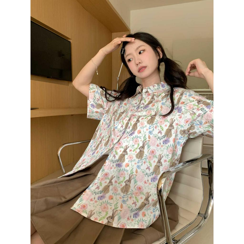 Áo Sơ Mi Ngắn Tay Có Cổ Thời Trang Mùa Hè Hàn Quốc Dành Cho Nữ