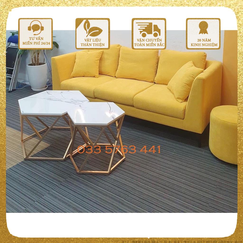 Sofa phòng khách khung gỗ tự nhiên bọc nệm nỉ với hơn 100 màu tự chọn ghế dài 1m6