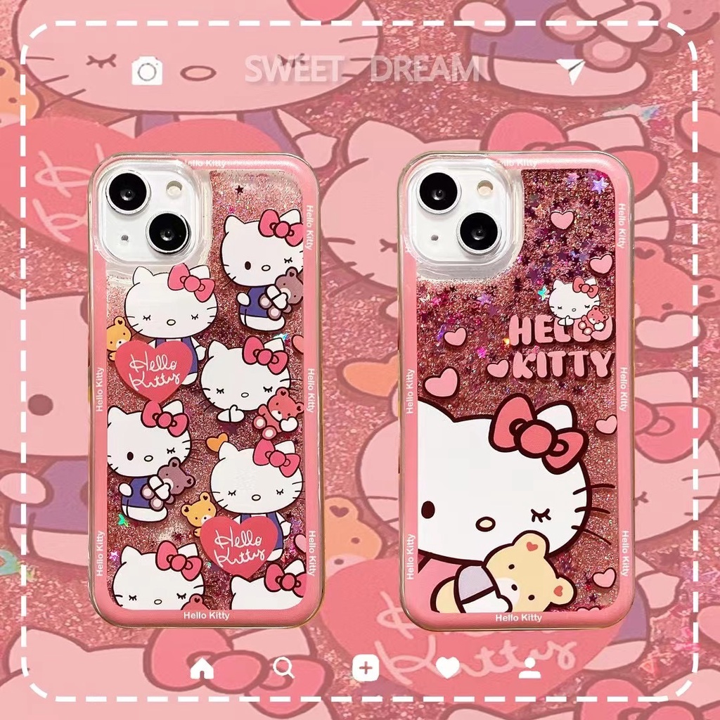 Ốp Điện Thoại Họa Tiết Hello Kitty Cho iPhone 13 Pro Max 12 Pro Max 11 Pro Max XR X Xs Max 7 8 Plus SE 2020