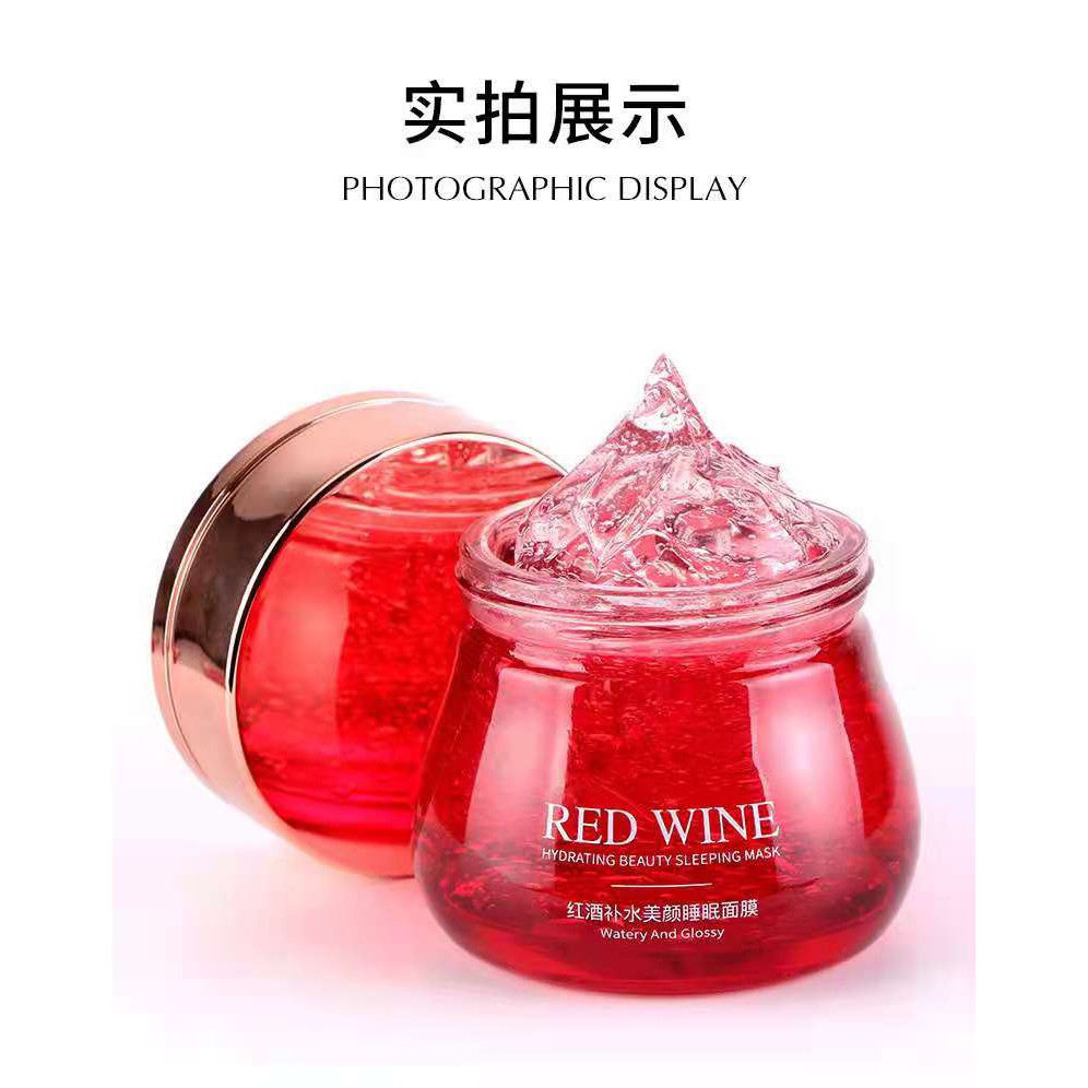 Unisex disposable sleep mask red wine moisturizing oil control nourishment firming brightening skin tone staying up late light fine lines