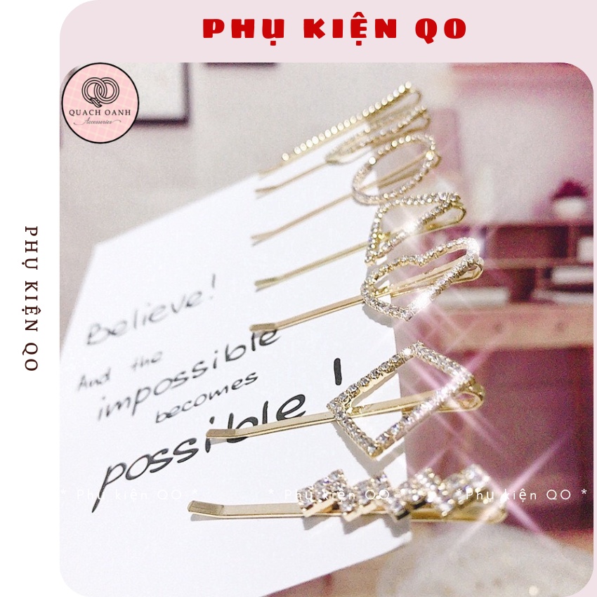 Kẹp mái đá tiểu thư lấp lánh KEPM07