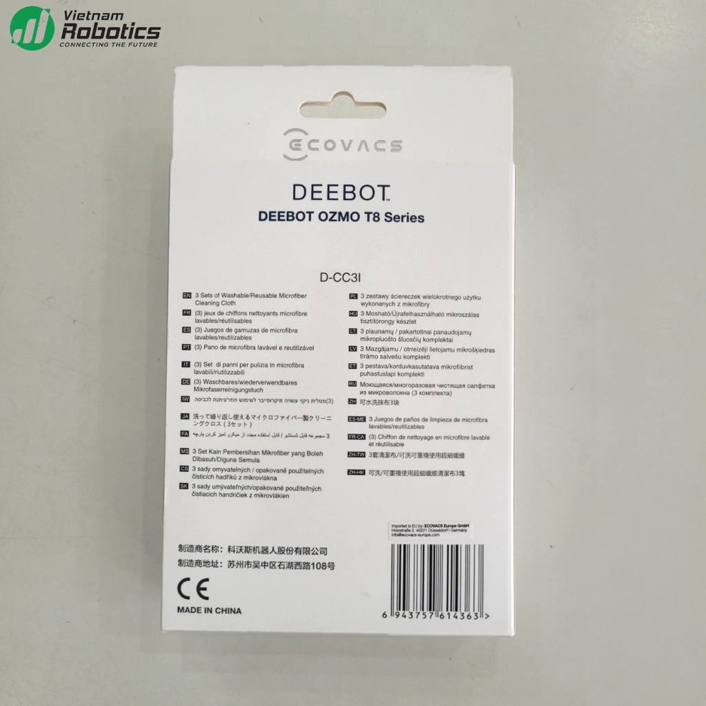 Hộp khăn lau Ecovacs Deebot Ozmo T8, T8 AIVI, N8 - Hàng Chính Hãng - Bản quốc tế