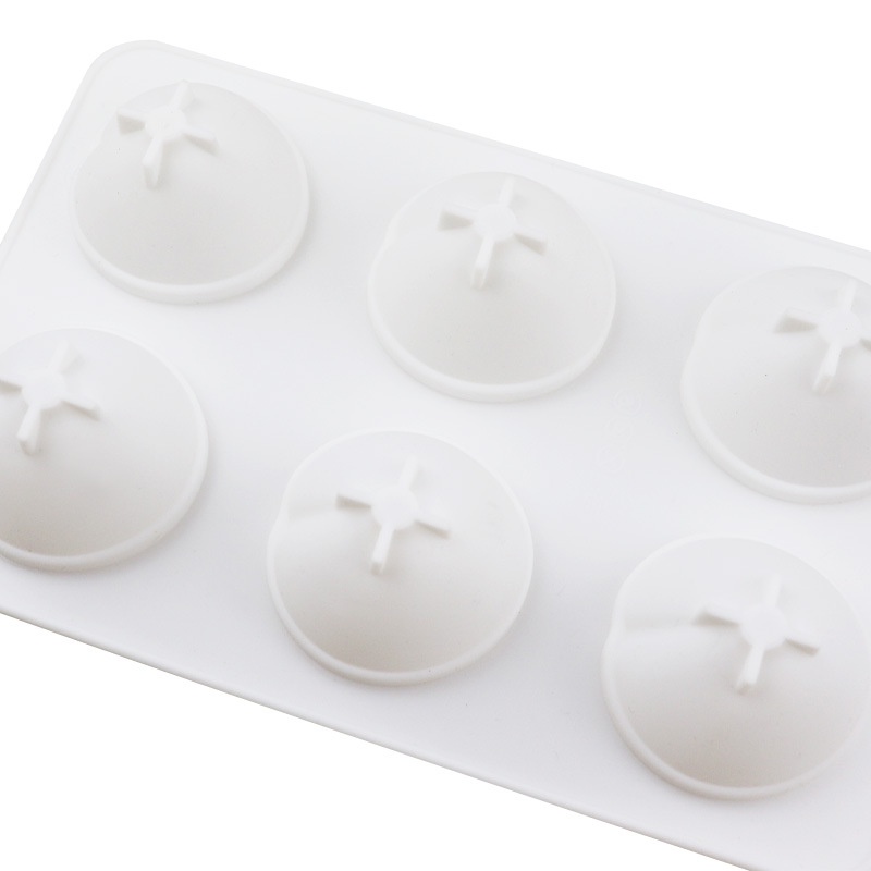 Khuôn silicone 6 Ngăn Tạo Hình Quả Đào Trang Trí Bánh Kem/Xà Phòng
