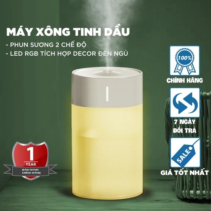 Máy xông tinh dầu kiêm decor đèn ngủ - Máy phun sương tạo ẩm dung tích 260ml MX6