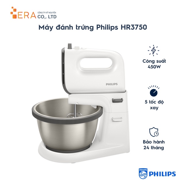 [Mã ELHA22 giảm 5% đơn 300K] Máy đánh trứng Philips HR3750