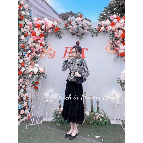 Áo Dạ Kẻ 2 Lớp Kèm Đai Có Ảnh Thật Kèm Video | BigBuy360 - bigbuy360.vn