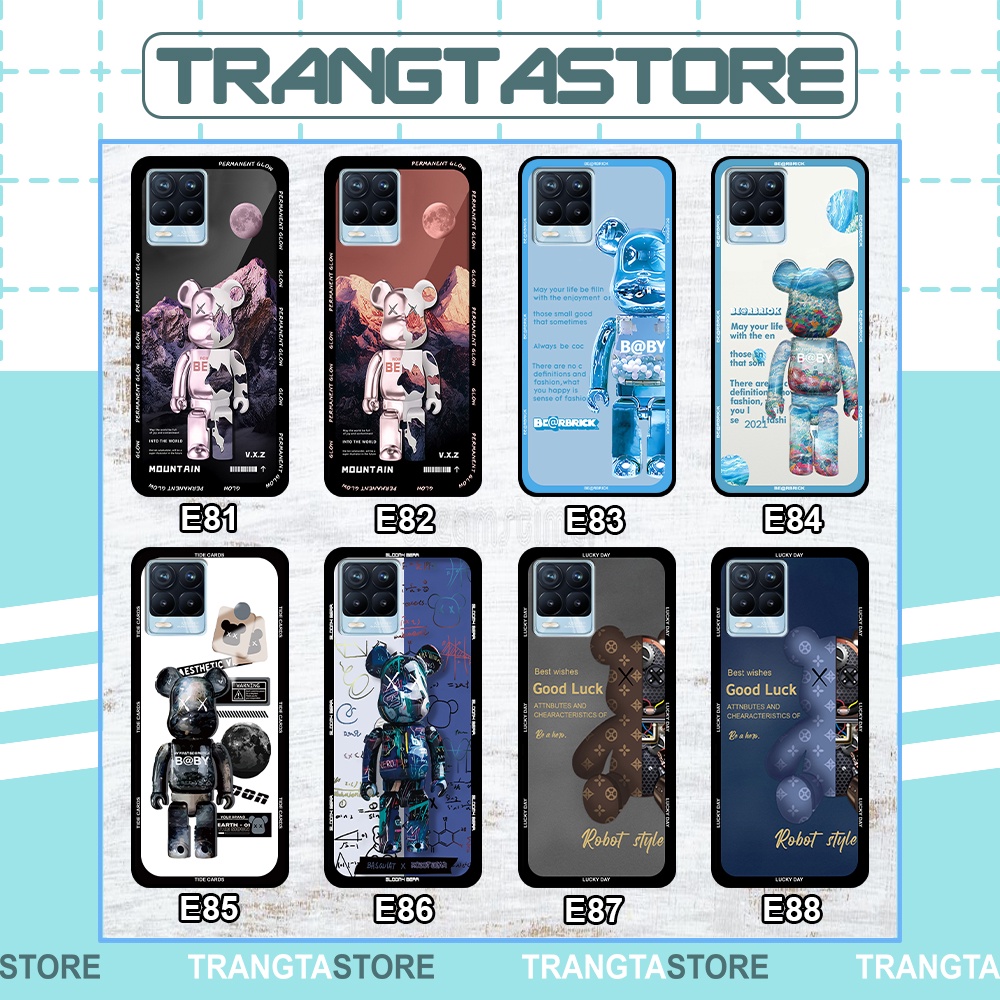 Ốp Realme 8 / 8 Pro in hình gấu Bearbrick,Mountain,xanh,đen,đỏ giá rẻ