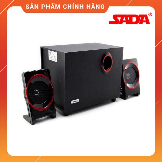 Bộ 3 Loa Máy Vi Tính Để Bàn SADA SL-8018 Làm Bằng Gỗ Âm Thanh Chân Thực Sống Động