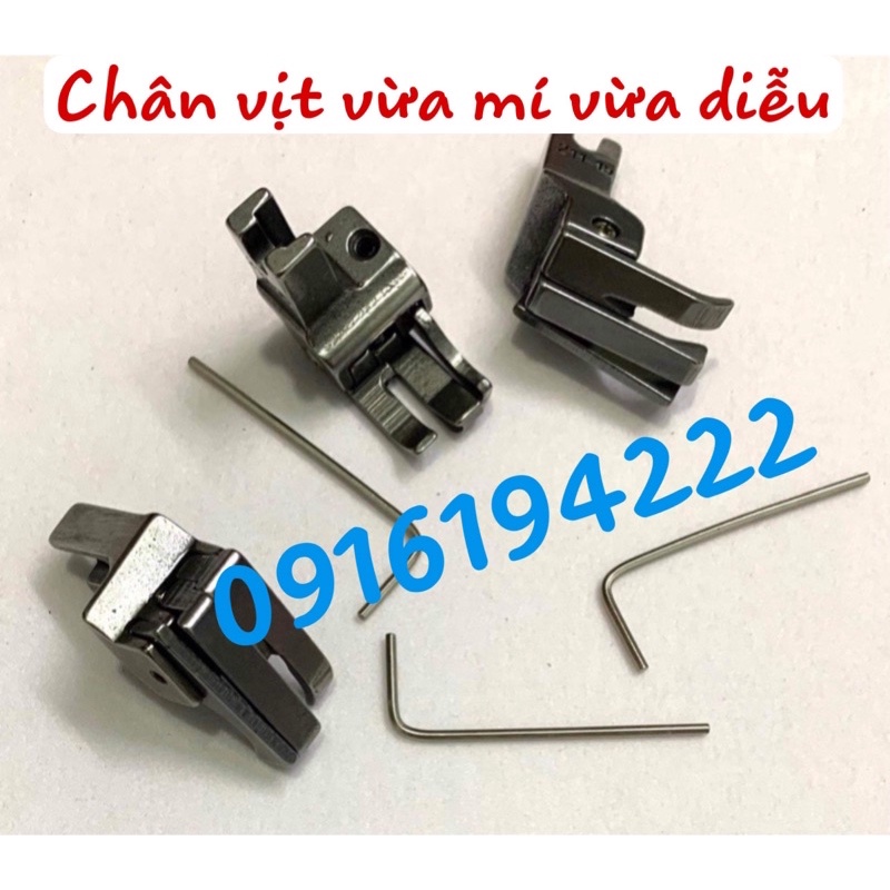 Chân vịt 2 chức năng vừa mí vừa diễu máy công nghiệp