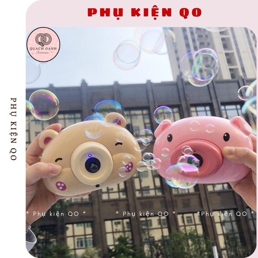 Máy ảnh thổi bong bóng heo con đáng yêu - MAYBB01