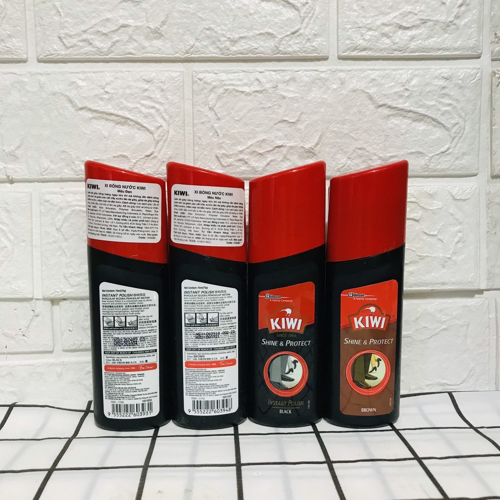 Xi Nước Đánh Giày KIWI Màu Đen/ Nâu 75ml
