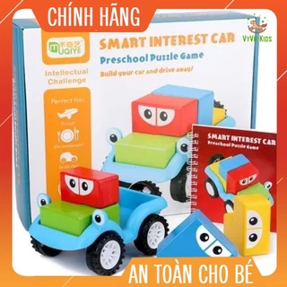 Bộ xếp hình oto bằng gỗ sáng tạo♥️ CHÍNH HÃNG♥️ ĐỒ CHƠI GIÁO DỤC♥️ Phát triển tư duy logic cho bé