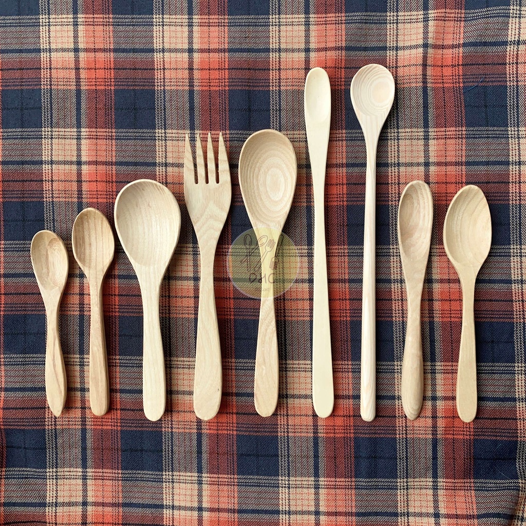 Thìa , Muỗng, Nĩa, Dĩa gỗ Tần Bì (ASH) thủ công đẹp mắt, đa dang kích thước DHC Decor