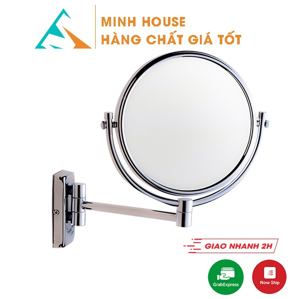 Gương xoay phóng đại 360 độ treo tường dùng treo phòng tắm, phòng ngủ Minh House