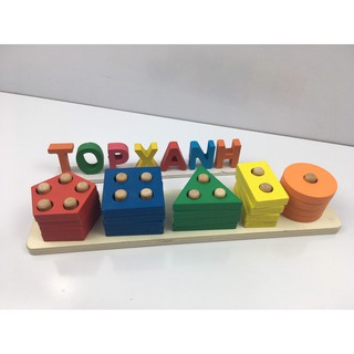 Bộ trụ 5 cọc thả hình gỗ