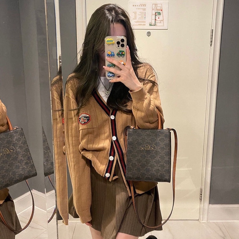 Áo cardigan khoác ngoài cổ V phong cách hàn quốc ảnh thật cuối 35