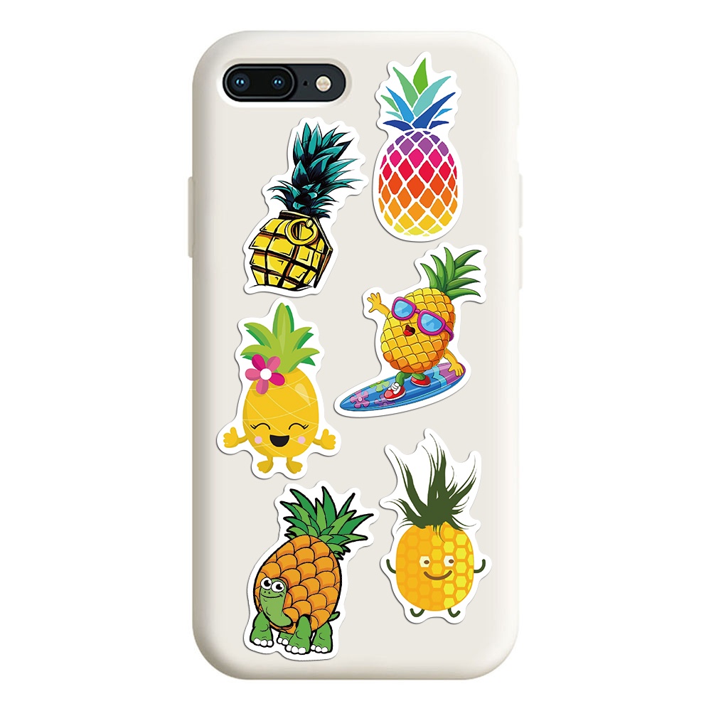 Set 50/100 hình dán trang trí đa dụng họa tiết quả dứa ngộ nghĩnh dễ thương