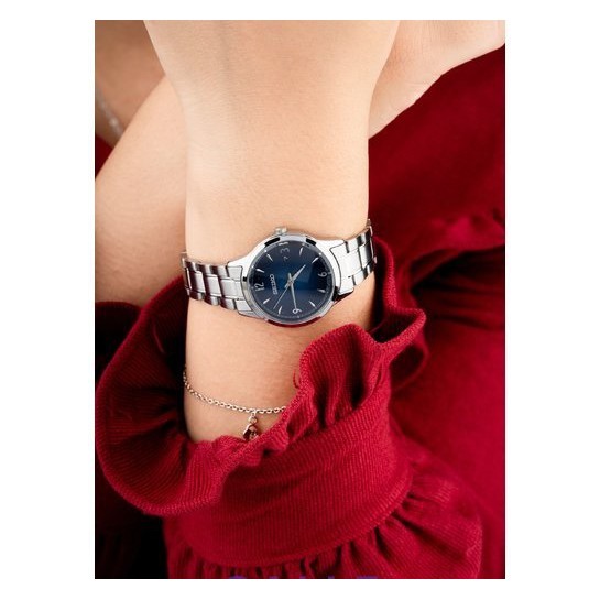 Đồng hồ nữ Seiko SXDG99P1 Chính Hãng Nhật Bản - Dây Thép Không Rỉ - Mặt Xanh Sunray