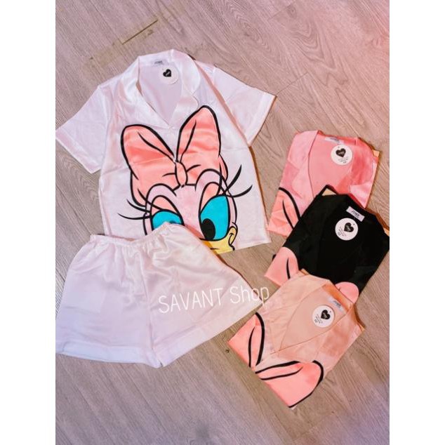 Độ Mặc Nhà Pijama Quần Đùi Lụa Satin Cao Cấp [ MẪU MỚI ] <3 | BigBuy360 - bigbuy360.vn