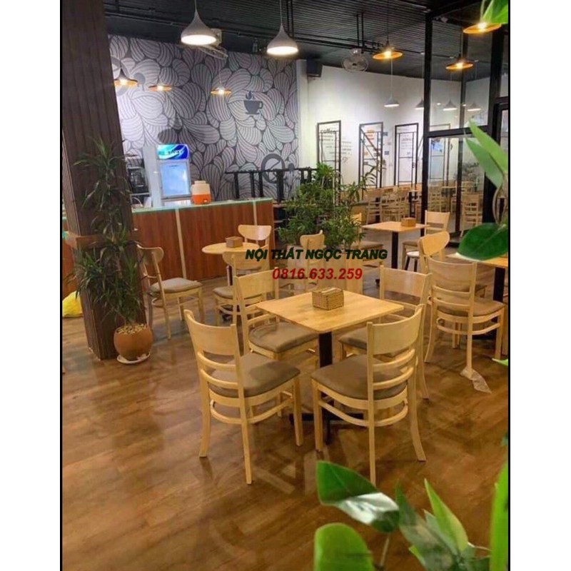 bàn ghế cabin cafe, Bàn ghế cafe gỗ bọc nệm, Bàn ghế quán trà sữa thanh lý