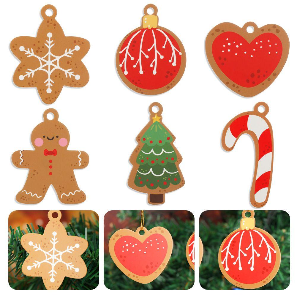 YOLA Set 50 Thẻ Gỗ Hình Bông Tuyết Trang Trí Cây Thông Noel