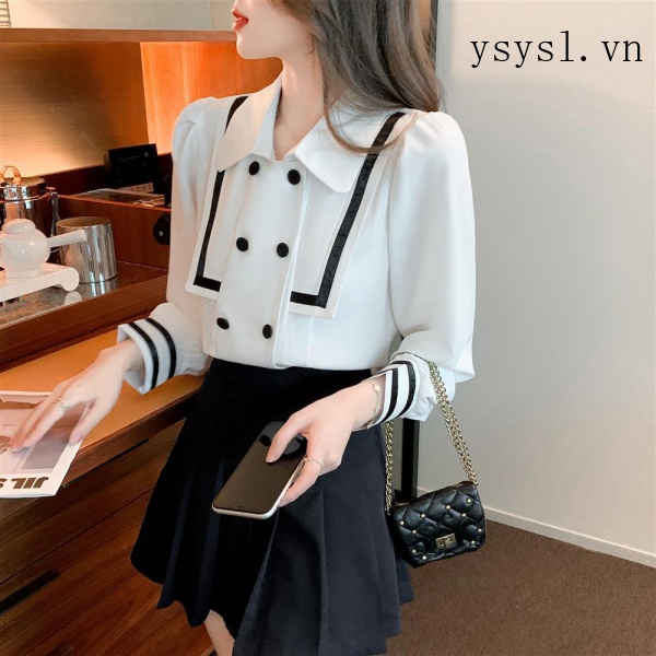 Áo Sơ Mi Chiffon Tay Dài Phong Cách Pháp Thời Trang Mùa Thu Kiểu Mới Dành Cho Nữ 2022