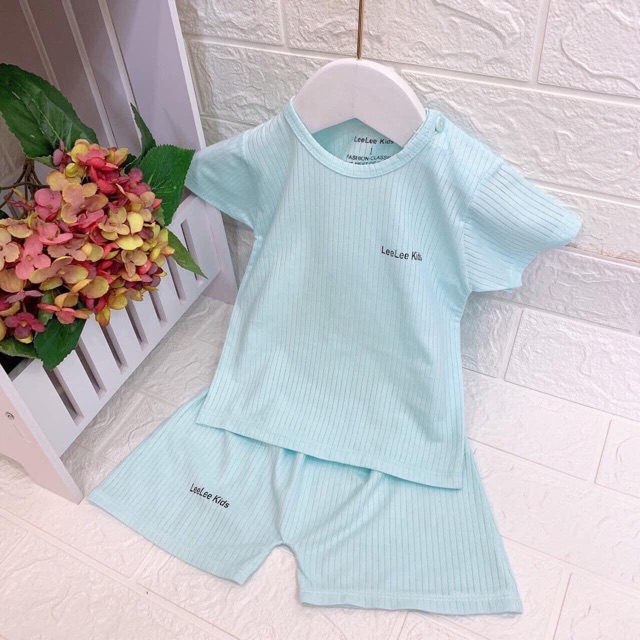 Bộ cộc tay thun gân mềm mịn mát cho bé trai bé gái [ LOẠI ĐẸP ]