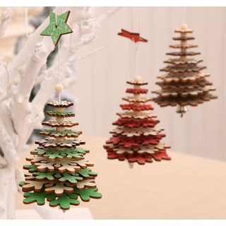 Cây thông gỗ treo gt24 trang trí cây thông, trang trí noel giáng sinh