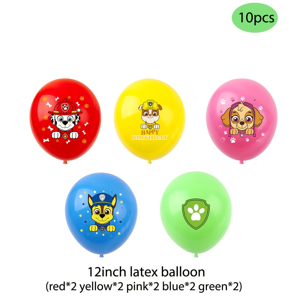 Bộ Bong Bóng Trang Trí Tiệc Sinh Nhật Chủ Đề PAW Patrol