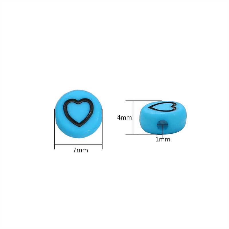 Bộ hạt cườm Beadia dạng phẳng bằng acrylic trang trí nhiều hình đa dạng có lỗ xỏ dùng để làm đồ trang sức