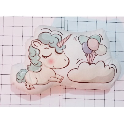 Gấu bông ngựa thần dạng gối 40cm GB4I12 gấu bông unicorn cute gấu bông dễ thương