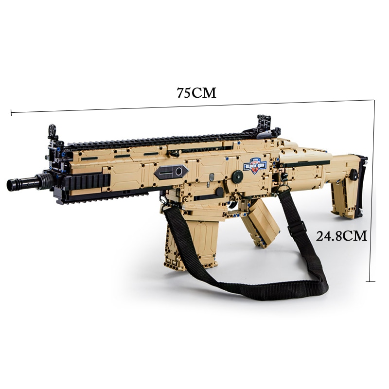 đồ chơi giáo dục Lắp ráp Mô hình Cada 81021 Electric SWAT Military Series  FN SCAR 17S