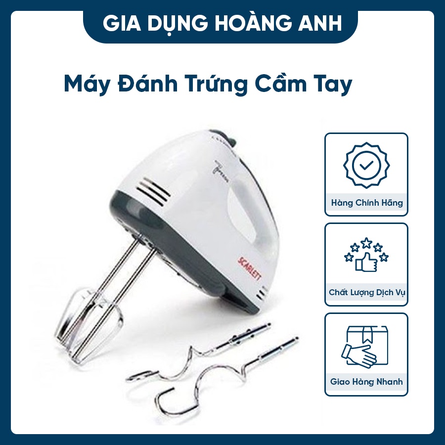 Máy Đánh Trứng Cầm Tay 7 Tốc Độ - Máy Đánh Trứng Scarlett Công suất 180W