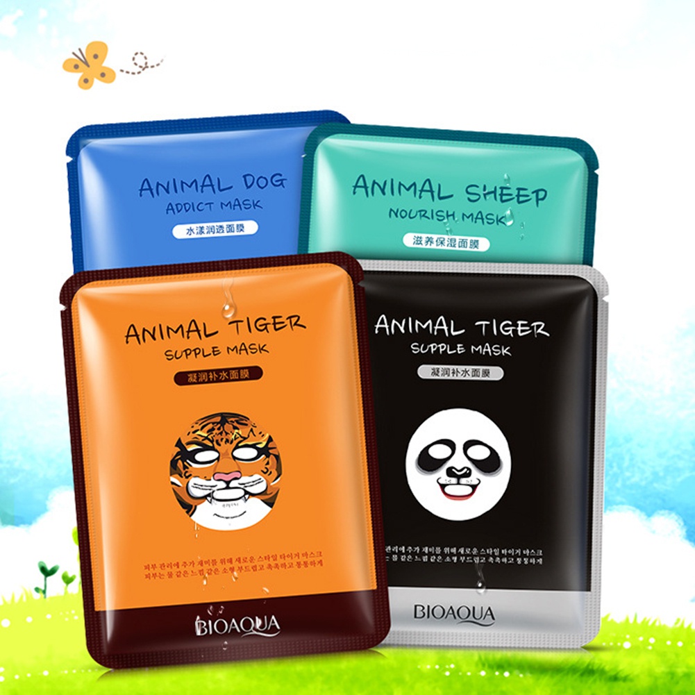 Mặt Nạ Dưỡng Ẩm Làm Trắng Da Thiết Kế Hình Động Vật Dễ Thương