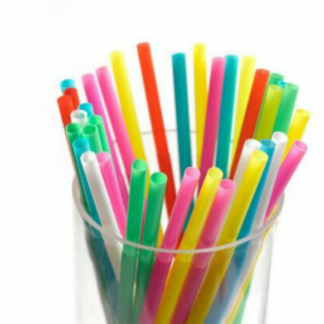 Túi 150 ống hút gáy xoắn 21 cm nhiều màu